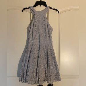 Macy’s Grey Lace Skater Dress